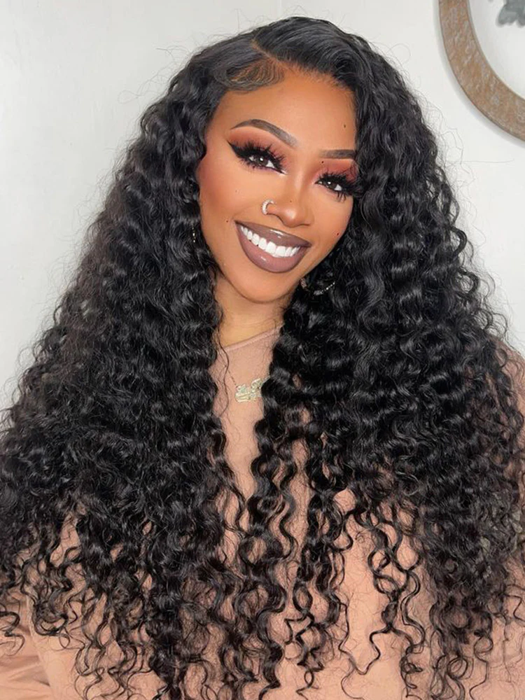 CurlyMe Pre-cut 9x6 Lace M-cap Wear Go Glueless Mini Knots Water Wave Hair HD Lace Front Wig Pre-plucked - Image 5