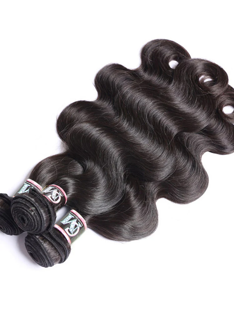 Natural Black Body Wave Bundles 1/3/4Pcs Hair Extensions - Image 4