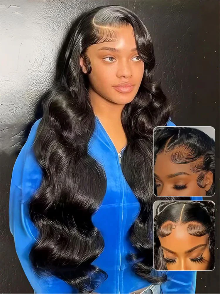 CurlyMe 360 Fit Pre-Cut Lace Wear Go Pre-Bleached Body Wave Human Hair Pre-Plucked Wig - Image 4