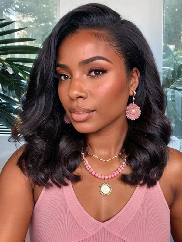 CurlyMe Pre-bleached Body Wave Hair Wear Go Bob Wig 7x5 Pre-cut HD Lace Pre-plucked - Image 7