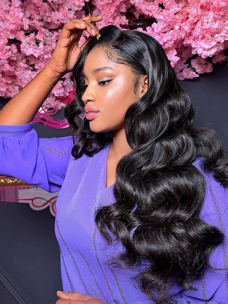 CurlyMe Pre-bleached Body Wave Hair Wear Go Glueless Wig 7x5 Pre-cut HD Lace Pre-plucked - Image 3