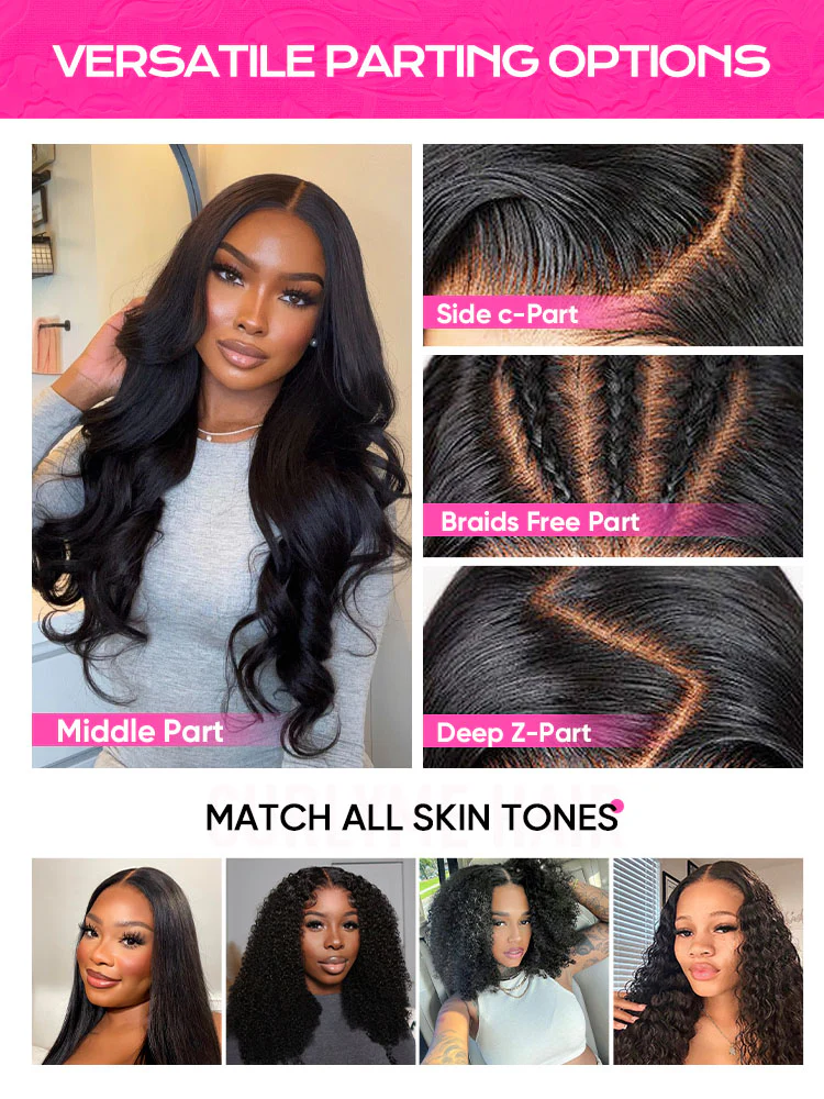 CurlyMe Pre-bleached Body Wave Hair Wear Go Glueless Wig 7x5 Pre-cut HD Lace Pre-plucked - Image 9