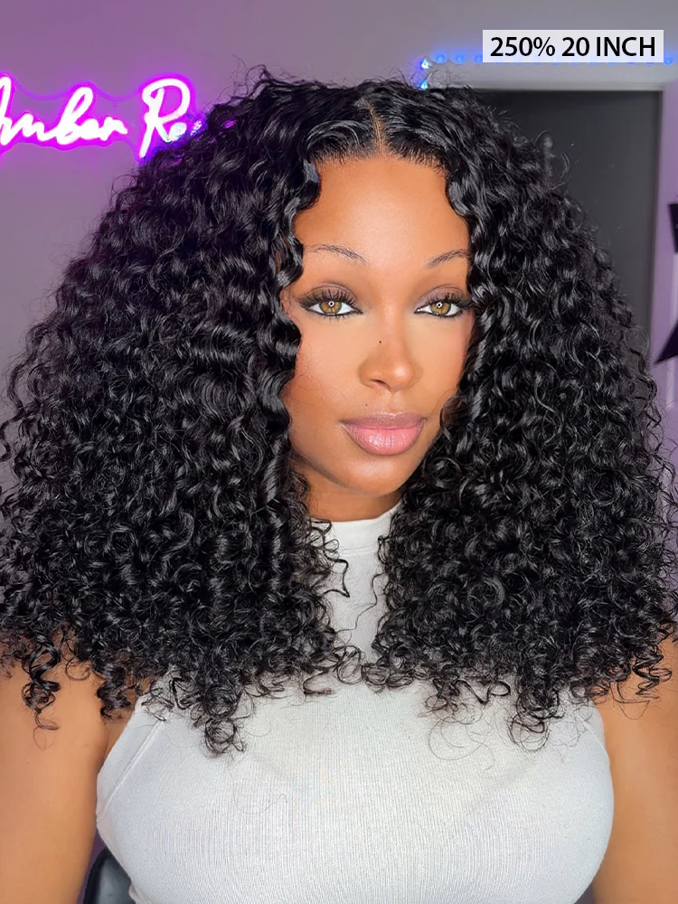 CurlyMe Pre-bleached Wear Go Glueless Wig 7x5 Pre-cut HD Lace Burmese Curly Human Hair - Image 6
