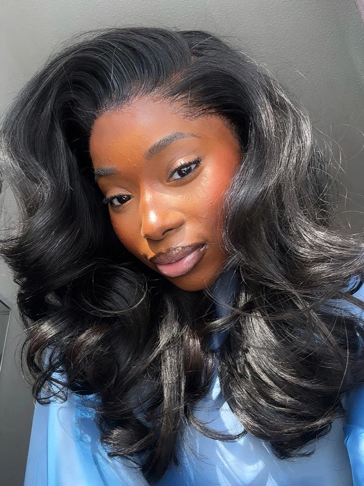 CurlyMe 250% Density C Part Body Wave Wear Go Glueless Layer Cut Wig With Baby Hair - Image 3
