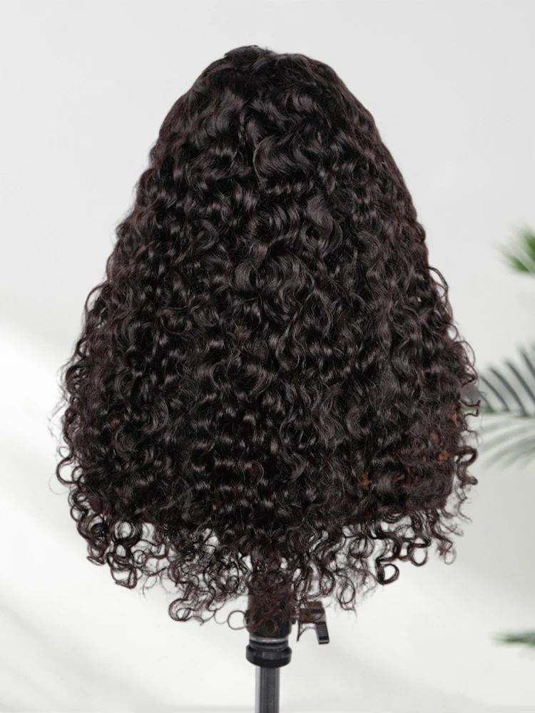 CurlyMe Wear Go Glueless Indian Curly Human Hair Wig Thick & Full Defined Curls 13x6 Pre-Bleached Knots Pre-Cut Full Lace Frontal Wig with Elastic Drawstring - Image 7