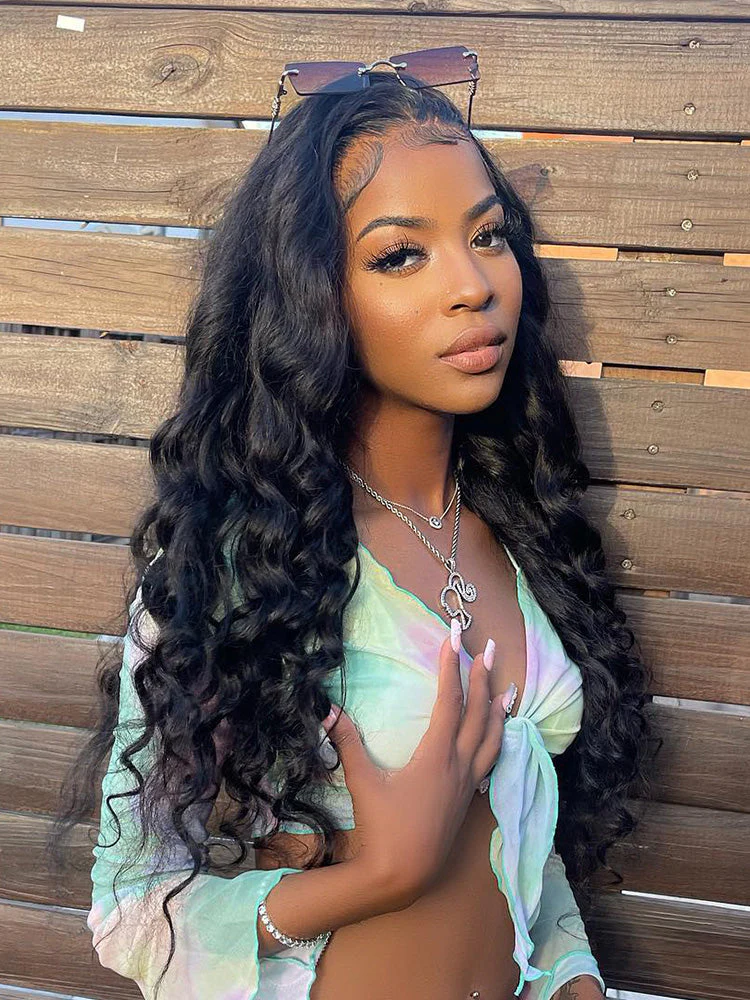 CurlyMe Pre-bleached Loose Deep Wave Hair Wear Go Glueless Wig 7x5 Pre-cut HD Lace Pre-plucked - Image 4