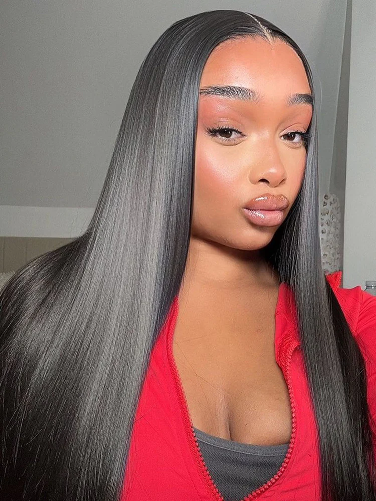 CurlyMe Pre-bleached Straight Hair Wear Go Glueless Wig 7x5 Pre-cut HD Lace Pre-plucked - Image 6