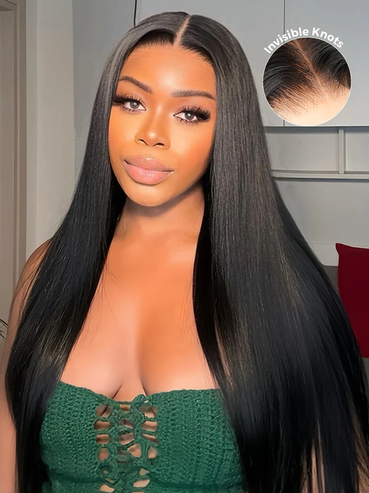 CurlyMe Pre-bleached Straight Hair Wear Go Glueless Wig Pre-cut HD Lace Pre-plucked - Image 10