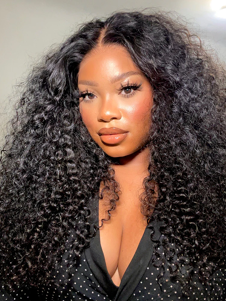 CurlyMe Pre-bleached Knots Wear Go Glueless Wig Pre-cut HD Lace Water Wave Human Hair - Image 12
