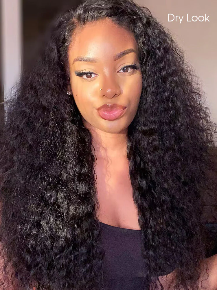 CurlyMe Pre-bleached Knots Wear Go Glueless Wig Pre-cut HD Lace Water Wave Human Hair - Image 4