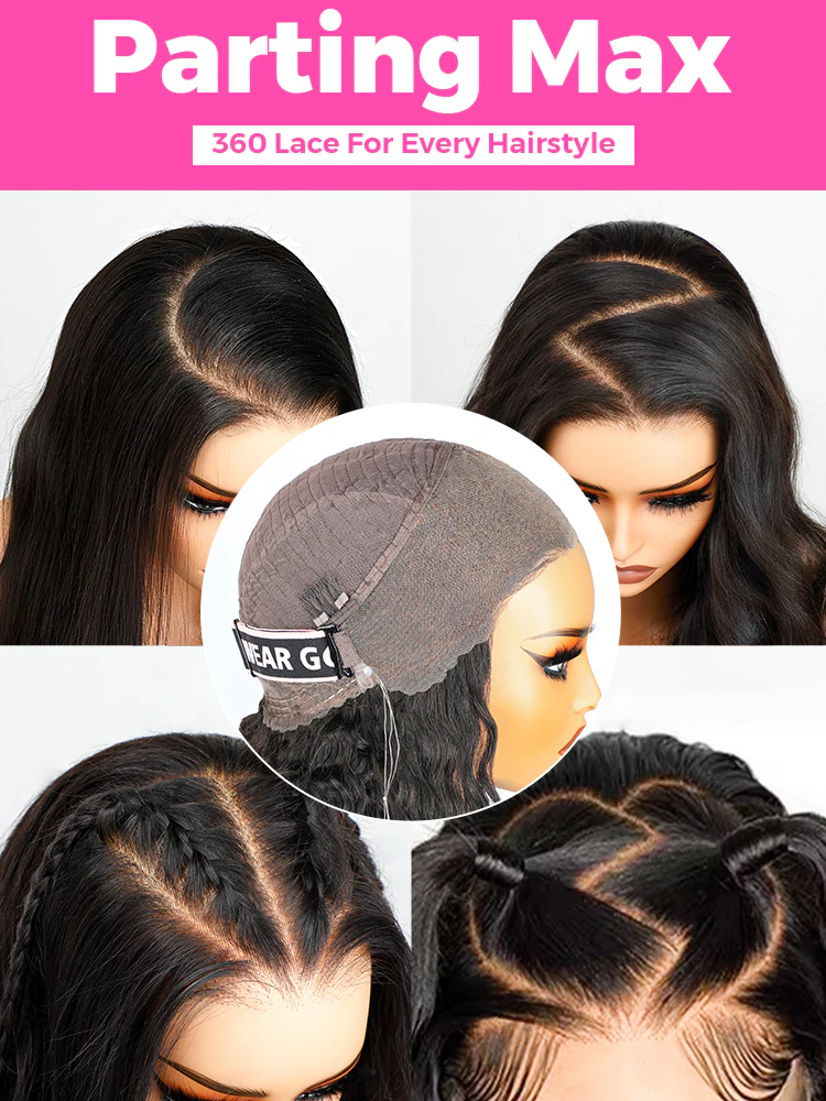 CurlyMe 360 Fit Pre-Cut Lace Wear Go Pre-Bleached Body Wave Human Hair Pre-Plucked Wig - Image 9