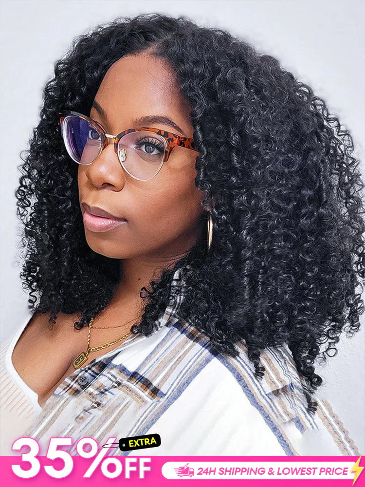 [Clearance Sale]Wear Go Glueless Wig Pre-cut HD Lace Kinky Curly Human Hair Wig