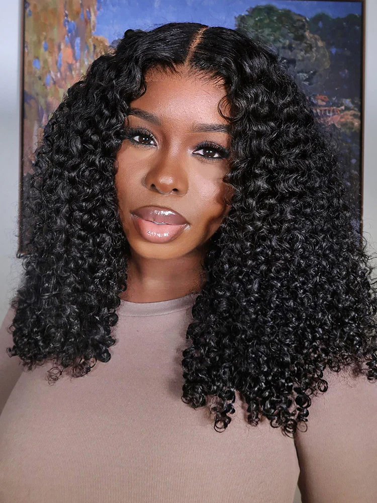 [Clearance Sale]Wear Go Glueless Wig Pre-cut HD Lace Kinky Curly Human Hair Wig - Image 2