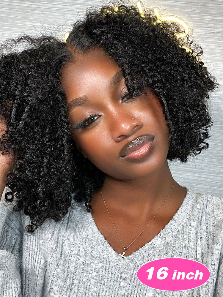 [Clearance Sale]Wear Go Glueless Wig Pre-cut HD Lace Kinky Curly Human Hair Wig - Image 3