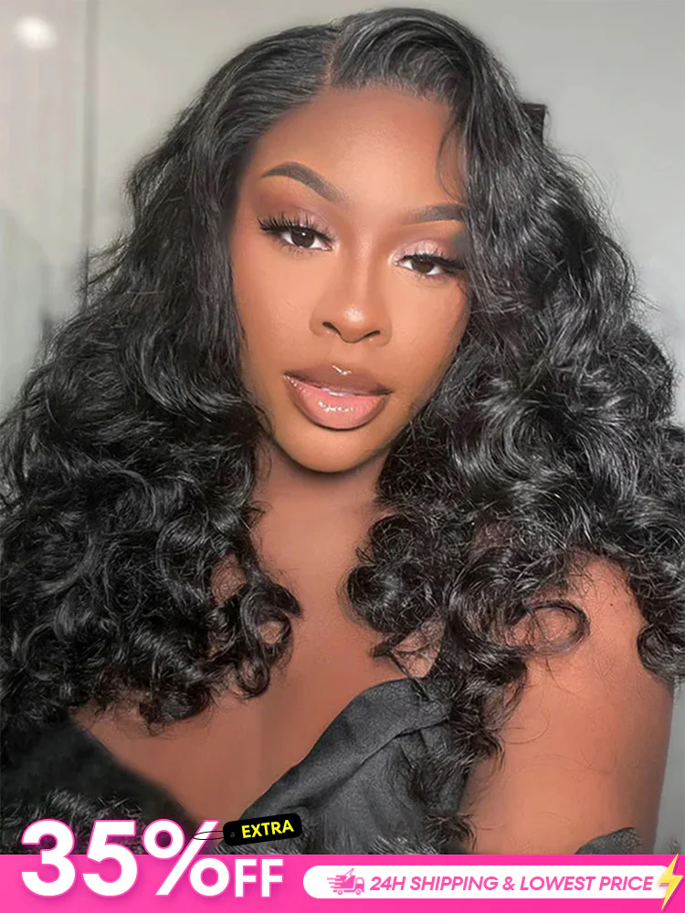 [Clearance Sale] Pre-bleached Ocean Wave Glueless Wear Go Wig Pre-cut HD Lace Wig Pre-plucked