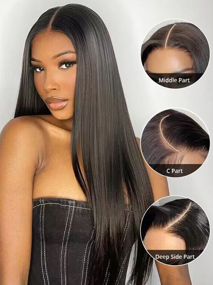 [Clearance Sale] Pre-bleached Most Like Real Hair Glueless Straight Human Hair HD Lace Wig Pre-plucked - Image 3