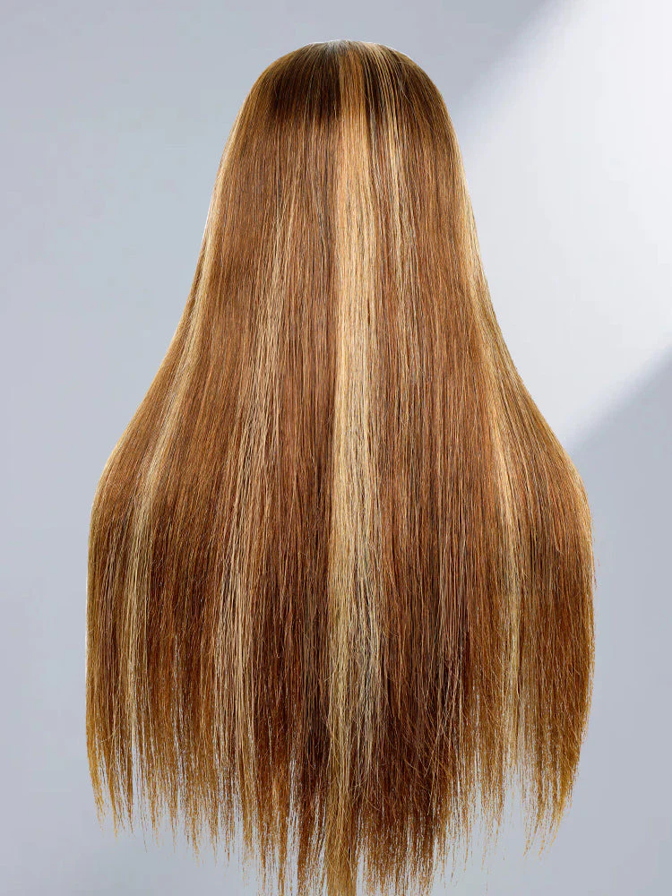 [Clearance Sale] Highlights Ombre Pre Cut HD Lace Wear Go Straight Glueless Wigs Pre Cut Lace Wig - Image 4