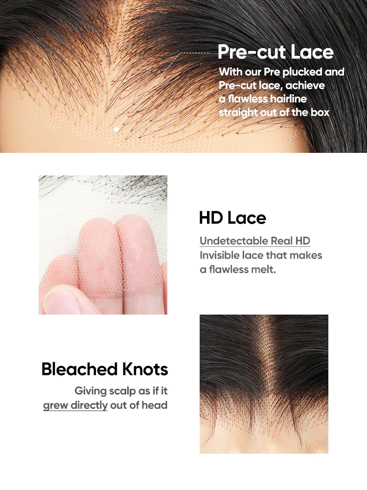 [Clearance Sale]CurlyMe7x5 HD Lace 250% Full Density Glueless Wig Wear Go Pre Cut Lace Closure Wig - Image 10