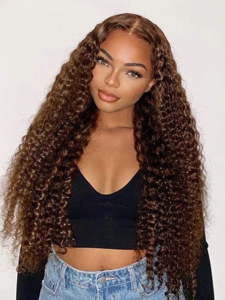 [Clearance Sale] Pre-cut Swiss Lace Water Wave Wear Go Highlights Ombre Hair Glueless Wig - Image 10