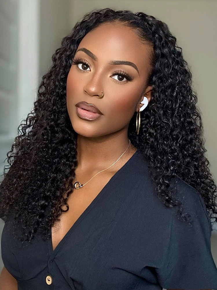 CurlyMe Kinky Curly Crochet Human Hair Boho Braids Miracle Knots Pre-Looped Reusable Feather Crochet Hair Extensions