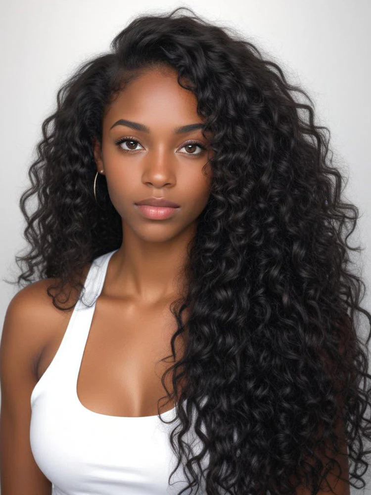 CurlyMe 3 In 1 Half Wig Water Wave Glueless Install Half Wig With Adjustable String Beginner Friendly For Tiktok - Image 13