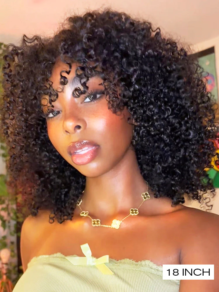 CurlyMe Pre-bleached Wear Go Glueless Afro Kinky Curly Pre-cut HD Lace Wig Pre-plucked For Tiktok - Image 5