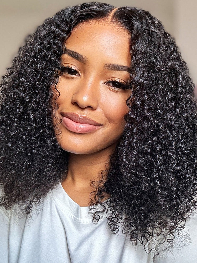 CurlyMe Pre-bleached Kinky Curly 7x5 Pre-cut HD Lace Wear Go Glueless Wig - Image 2