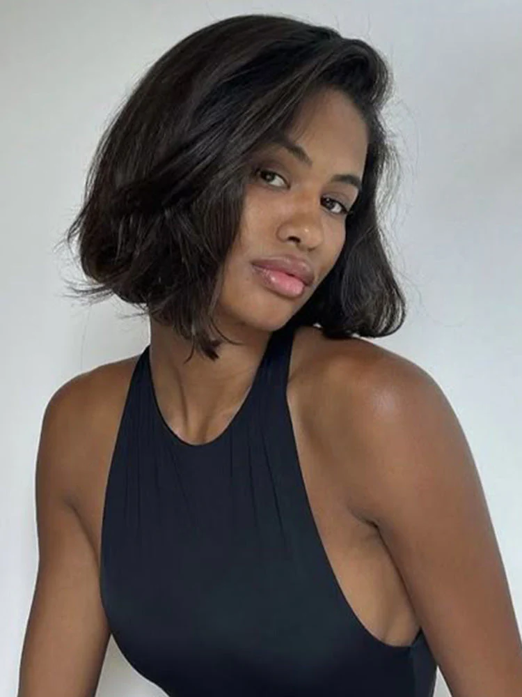 CurlyMe Wear Go Blow Out Straight Bob 7x5 HD Lace Glueless Wig Pre-Bleached Tiny Knots - Image 7