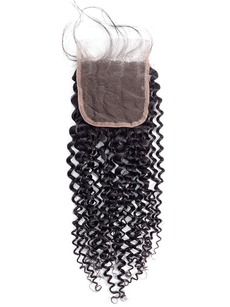 Kinky Curly Hair Natural Black 4x4 Lace Closure - Image 2