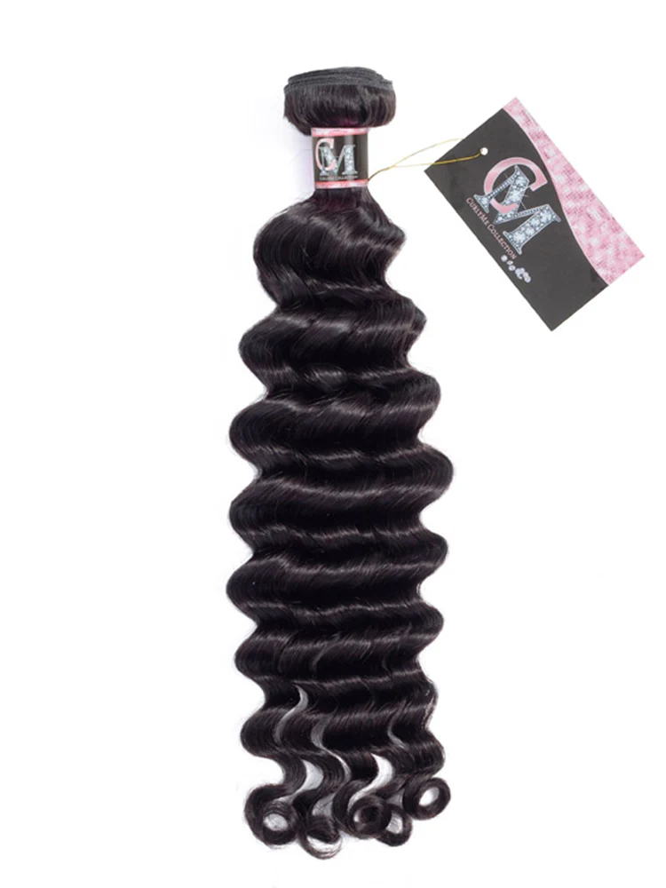 CurlyMe Loose Deep Wave Human Hair 3 Bundles With 13x4 Frontal Natural Black - Image 5