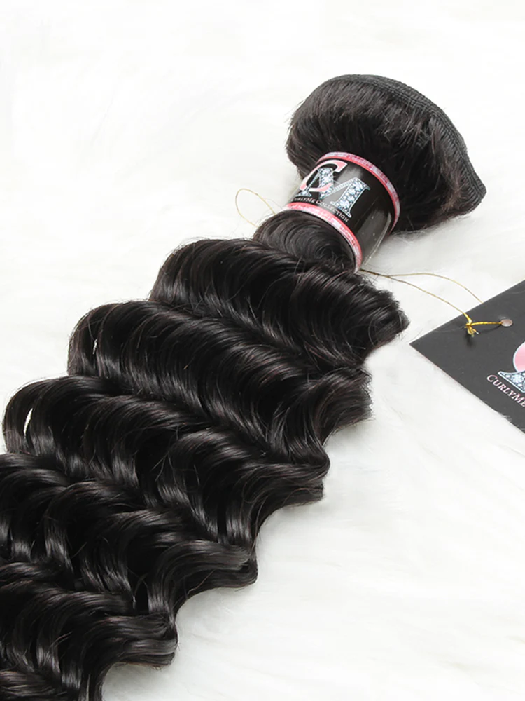 Deep Wave Hair Bundles Deal 1/3/4Pcs Natural Black Hair - Image 8