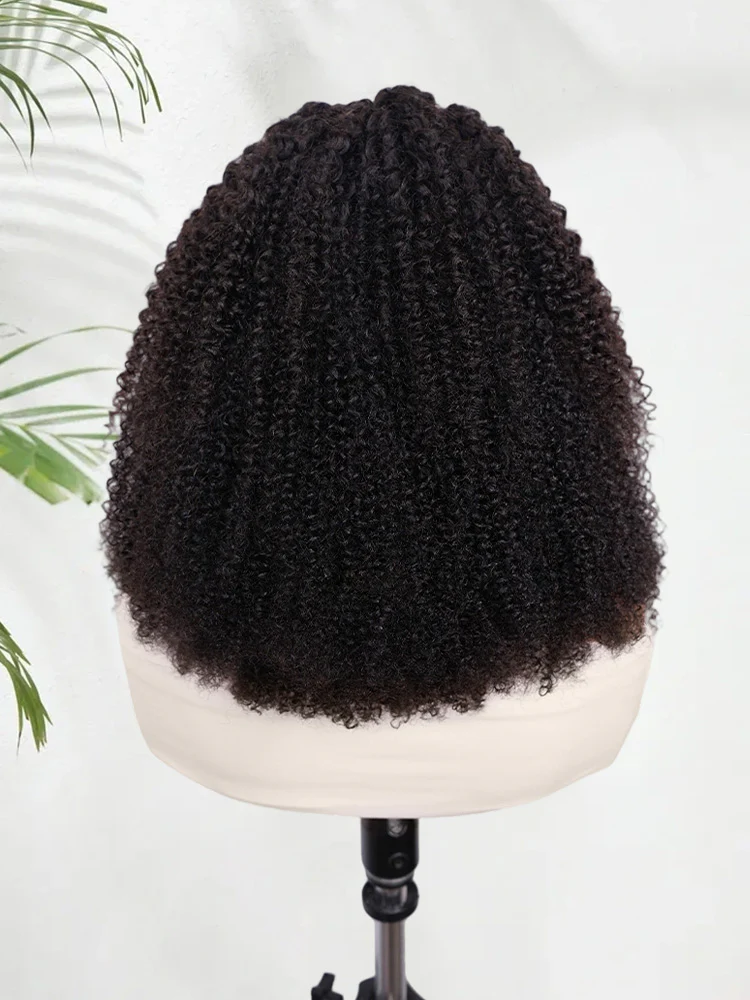 CurlyMe Pre-Braided Afro Kinky Curly 9x6 Pre-Cut Lace Wear Go Glueless Wig With Elastic Draw-string - Image 7