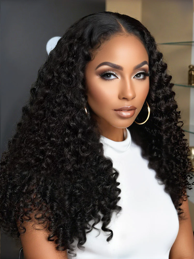 CurlyMe Bleached Knots 9x6 Burmese Curly Wear Go Glueless Wig Pre-Cut HD Lace Beginner Friendly - Image 3