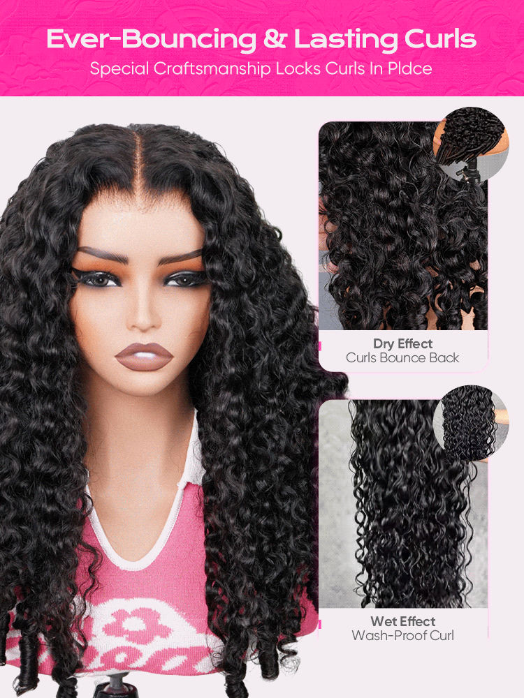 CurlyMe Bleached Knots 9x6 Burmese Curly Wear Go Glueless Wig Pre-Cut HD Lace Beginner Friendly - Image 8