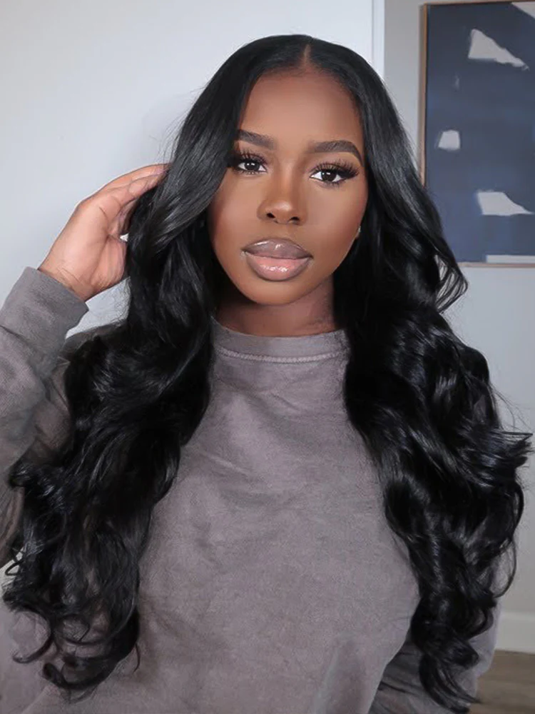 CurlyMe Pre-Styled Butterfly Cut Layer Natural Black Yaki Straight 9x6 HD Lace Wear Go Glueless Wig - Image 2