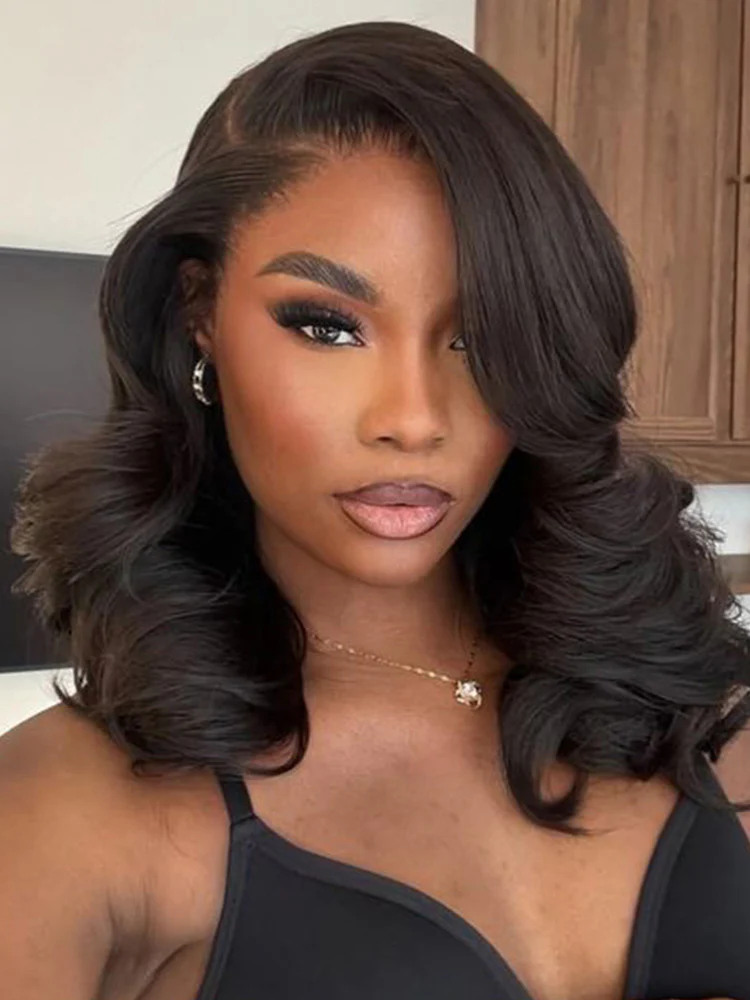 CurlyMe Bleached Knots 250% Density Right Side Part 9x6 Straight Human Hair Wear Go Glueless Wig